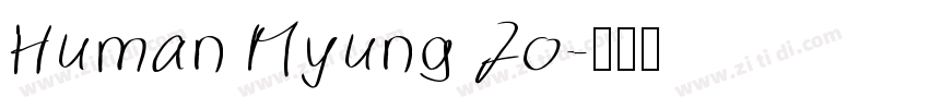 Human Myung Jo字体转换